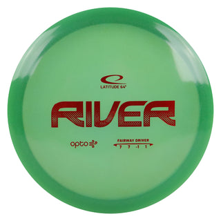 Latitude 64 Disc Golf Opto Air River Fairway Driver 7/7/-1/1 Green/Red 157 grams