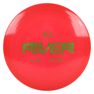 Latitude 64 Disc Golf Opto Air River Fairway Driver 7/7/-1/1 Red/Olive 157 grams