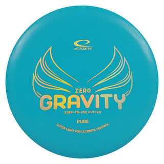 Latitude 64 Disc Golf Zero Gravity Pure Putter 3/3/-1/1 Turquoise/Gold Holo 128 grams