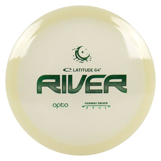 Latitude 64 Disc Golf Opto Moonshine River Fairway Driver 7/7/-1/1 Glow/Green 174 grams