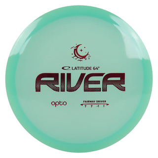 Latitude 64 Disc Golf Opto Moonshine River Fairway Driver 7/7/-1/1 Blue Glow/Red 174 grams