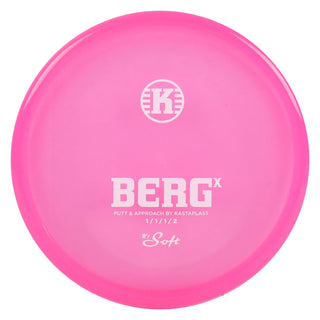 Kastaplast Disc Golf K1 Soft Berg X Putter 1/1/1/2 Clear Pink/White 173 grams