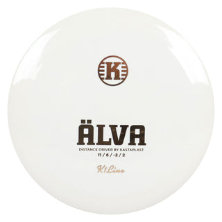 Kastaplast Disc Golf K1 Alva Distance Driver 11/6/-2/2 White/Gold 174 grams