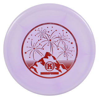 Kastaplast Disc Golf K1 Swirl Berg 10 Year Edition Putter 1/1/0/2 Lavender/Red 173 grams