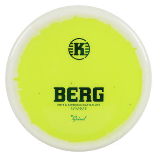 Kastaplast Disc Golf K1 Grind Berg Putter 1/1/0/2 Yellow White/Green 173 grams