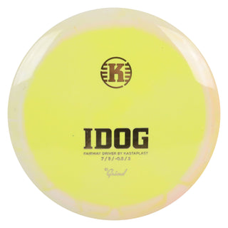 Kastaplast Disc Golf K1 Grind Idog Fairway Driver 7/5/-0.5/2 Yellow White/Gold 172 grams