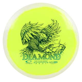 Latitude 64 Disc Golf Opto-Ice Orbit Diamond Fairway Driver 8/6/-3/1 Yellow/Green 156 grams