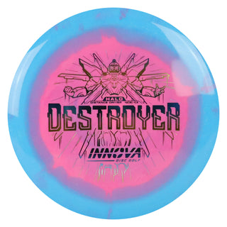 Innova Disc Golf Halo Star Destroyer Distance Driver 12/5/-1/3 Blue Pink/Blue Metallic 164 grams