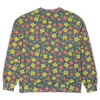 Krooked Skateboards Sweatshirt Painted Feathers Waffle Knit Crew Multi