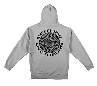 Spitfire Wheels Hoody Live to Burn Classic Smoke