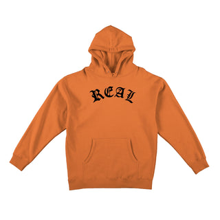 Real Skateboards Hoody Script Safety Orange