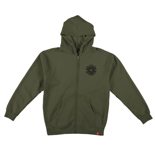 Spitfire Wheels Hoody Classic 87 Swirl Fill Zip Army/Black/Red