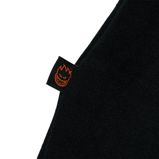 Spitfire Wheels Hoody Flames Script Zip Black