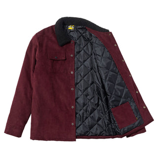 Krooked Skateboards Coat Skript Corduroy Jacket Burgundy