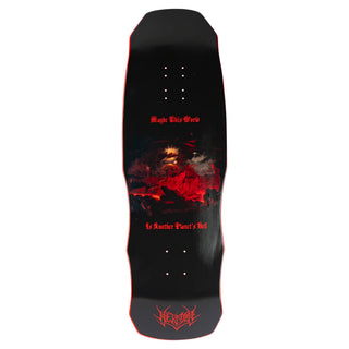 Welcome Skateboard Deck Depths on Dark Lord Red Dip 9.75" x 31.75"