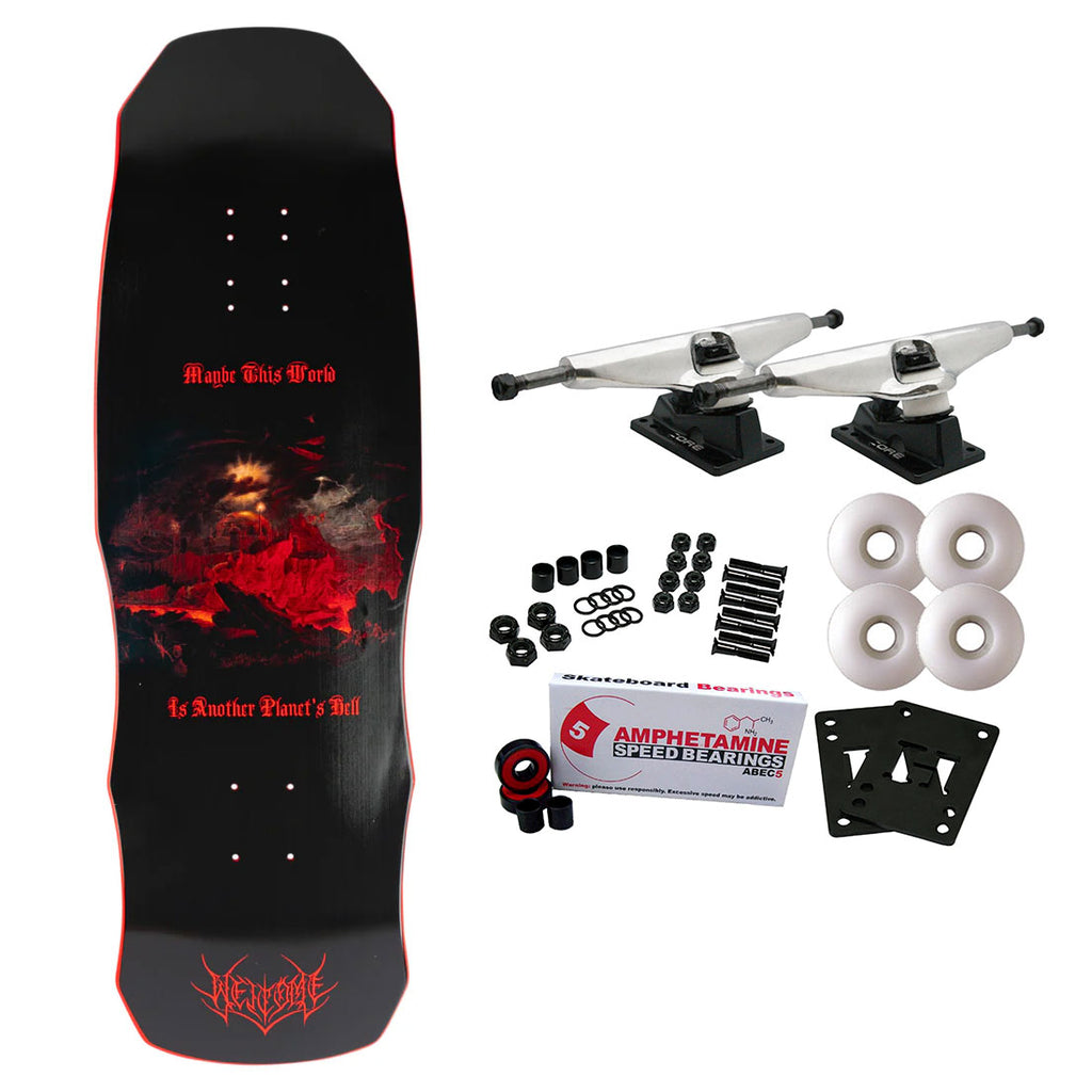 Welcome Skateboard Complete Depths on Dark Lord Red Dip 9.75