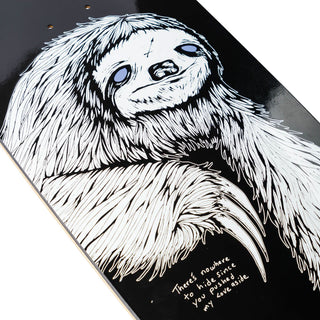 Welcome Skateboard Deck Sloth on Boline 2.0 Black/White 9.5" x 33"