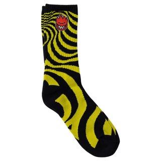 Spitfire Wheels Skateboard Socks Bighead Fill Embroidered Yellow/Black