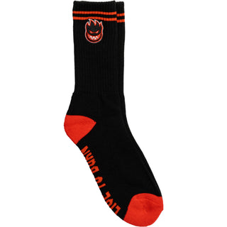 Spitfire Wheels Socks Bighead Fill Embroidered Swirl Black/Red