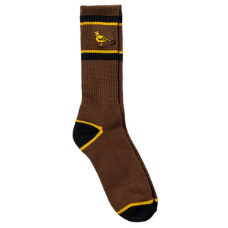 Anti Hero Skateboards Socks Basic Pigeon Embroidered Brown/Yellow/Black