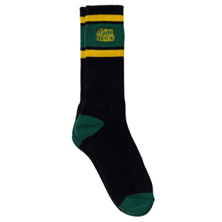 Anti Hero Skateboards Socks Blackhero Outline Black/Dark Green/Gold