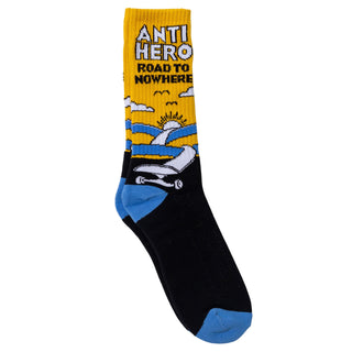 Anti Hero Skateboards Socks Road to Nowhere Black