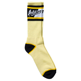 Anti Hero Skateboards Socks Scratch Cream/Yellow/Black