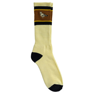 Anti Hero Skateboards Socks Lil Pigeon Embroidered Cream/Black/Yellow