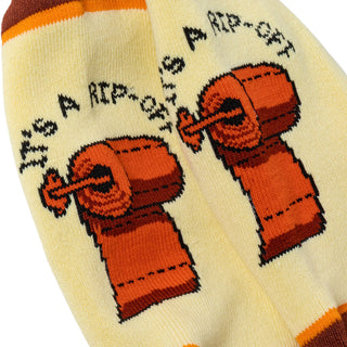 Anti Hero Skateboards Socks It's A Rip Off Cream/Orange/Dark Red