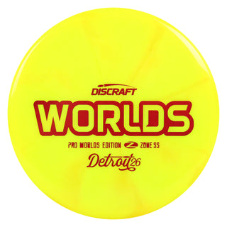 Discraft Disc Golf 2026 Worlds Z Swirl Zone SS Putt and Approach Yellow/Red 172g