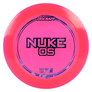Discraft Disc Golf Z Line Nuke OS Distance Driver 13/4/0/4 Hot Pink/Blue Camo 170-172g