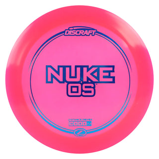 Discraft Disc Golf Z Line Nuke OS Distance Driver 13/4/0/4 Hot Pink/Blue 170-172g
