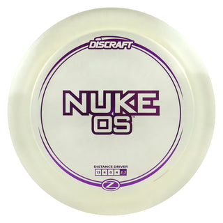 Discraft Disc Golf Z Line Nuke OS Distance Driver 13/4/0/4 Clear/Purple 170-172g