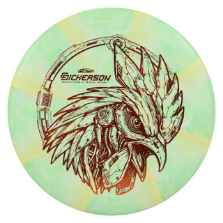 Discraft Disc Golf Chris Dickerson CT Swirl Roost Putter 2/5/0/2 Light Green Yellow/Orange 170-172g