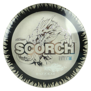 Discraft Disc Golf FuZed Line Scorch with Flame Pattern Distance Driver 11/6/-2/2 Clear with Black Flame/Silver 170-172g