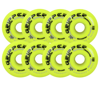 Labeda Roller Hockey Wheels - Gripper Crossover 59mm 80A Yellow (8-Pack)