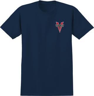 Venture Trucks Shirt Heritage Navy/Red/Black/White
