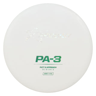 Prodigy Disc Golf 300 Firm PA-3 Putter 3/3/0/1 White/Ghost Shatter/Green Shimmer 173 grams