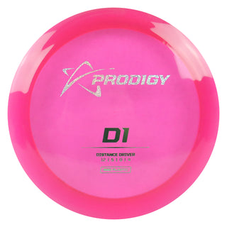 Prodigy Disc Golf 400 D1 Distance Driver 12/5/0/4 Clear Pink/Holo Shimmer/Olive 172 grams