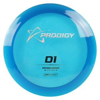 Prodigy Disc Golf 400 D1 Distance Driver 12/5/0/4 Blue/Holo Shimmer/Green Metallic 172 grams