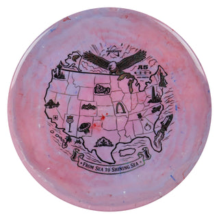 Prodigy Disc Golf 400 Fractal A5 Sea To Shining Sea Putt and Approach 4/3/0/2 Red Blue/Oil Slick 174 grams