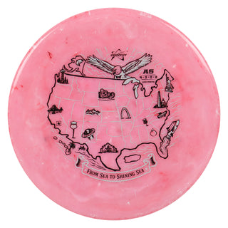 Prodigy Disc Golf 400 Fractal A5 Sea To Shining Sea Putt and Approach 4/3/0/2 Red/Grey 173 grams