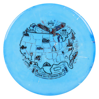 Prodigy Disc Golf 400 Fractal A5 Sea To Shining Sea Putt and Approach 4/3/0/2 Blue/USA 175 grams
