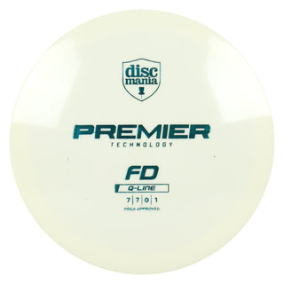 Discmania Disc Golf Premier Q-Line FD Fairway Driver 7/7/0/1 White/Turquoise 176 grams