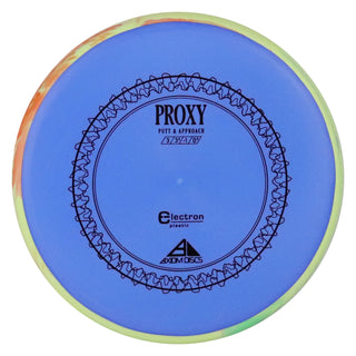 Axiom Disc Golf Electron Proxy Putter 3/3/-1/0.5 Blue/Lime Blend 172 grams
