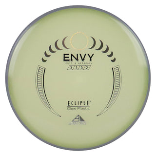 Axiom Disc Golf Eclipse Envy Putter 3/3/0/2 Glow/Grey 174 grams