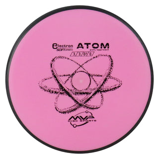 MVP Disc Golf Electron Atom Soft Putter 3/3/0/1 Light Pink 172 grams