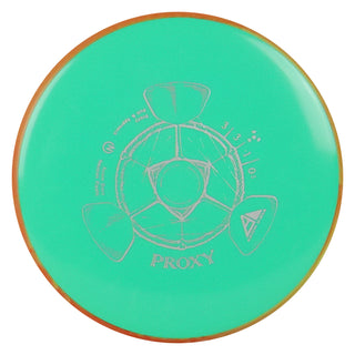 Axiom Disc Golf Neutron Proxy Putter 3/3/-1/0.5 Green/Orange Blend 169 grams
