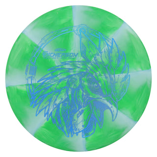 Discraft Disc Golf Chris Dickerson CT Swirl Roost Putter 2/5/0/2 Green/Blue Holo 173-174g