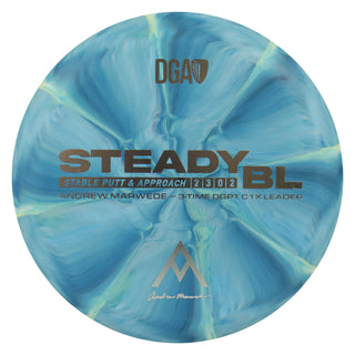 DGA Disc Golf Andrew Marwede Stone Swirl Steady BL Putter 2/3/0/2 Storm Blue/Silver 170-172g